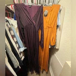 Long sleeved, cuffed, maxi dress w/ slip